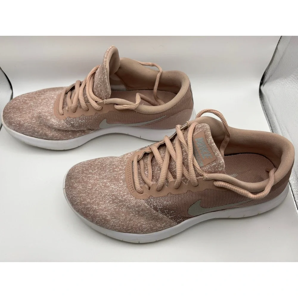 Nike Flex Contact Womens Size 8.5 Running Shoes Pink White
